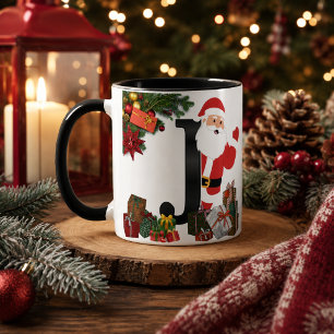 Personalisierter Weihnachtsmonogramm-Becher Tasse