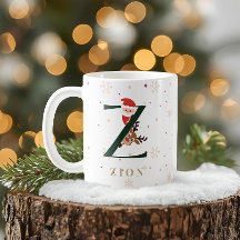 Personalisierter Weihnachtsmonogramm-Z-Becher