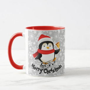 Personalisierter Weihnachtspinguin Tasse