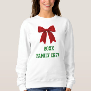 Personalisierter Weihnachtsroter Bogen Klassischer Sweatshirt