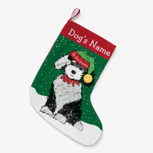 Personalisierter Weihnachtsschepadoodle Kleiner Weihnachtsstrumpf