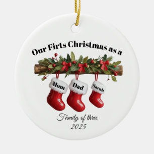 Personalisierter Weihnachtsschmuck für eine Famili