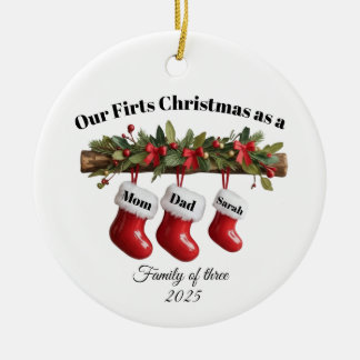 Personalisierter Weihnachtsschmuck für eine Famili