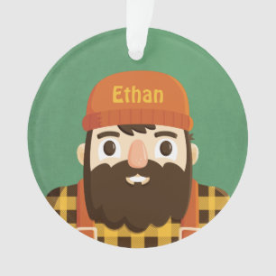 Personalisierter Weihnachtsschmuck 'Süßer Holzfäll Ornament