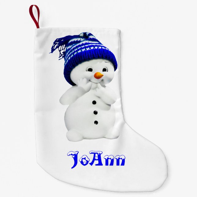 Personalisierter Weihnachtsschnee Kleiner Weihnachtsstrumpf (Vorderseite)