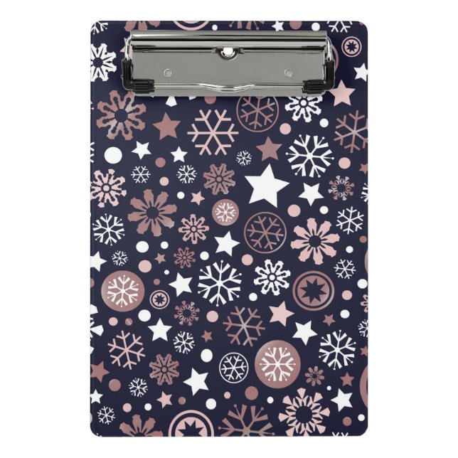Personalisierter Weihnachtsschnee Mini Klemmbrett (Vorderseite)