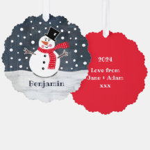 Personalisierter Weihnachtsschneemann
