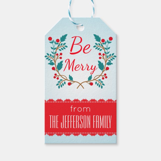 Personalisierter Weihnachtsschreibtext Geschenkanhänger (Vorderseite)