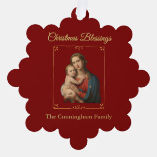 Personalisierter Weihnachtssegen Ornament Karte