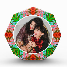 Personalisierter Weihnachtsstar Jolly Red Merry Gr Fotoblock