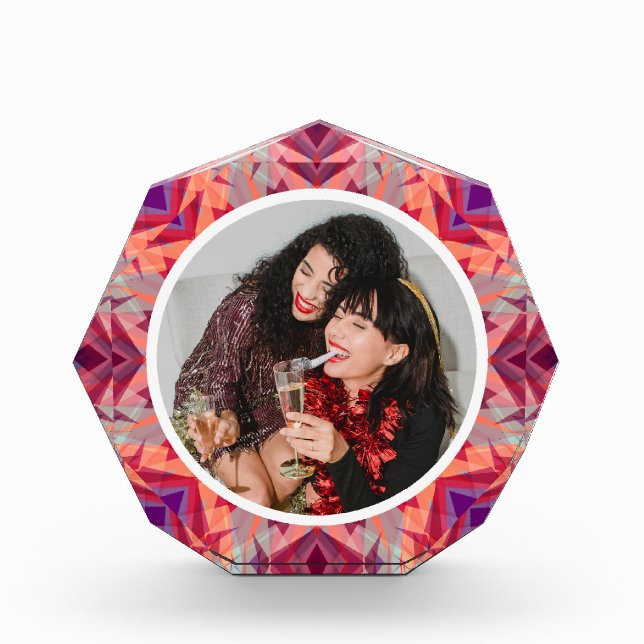 Personalisierter Weihnachtssternspass Jolly Red Li Fotoblock (Vorderseite)