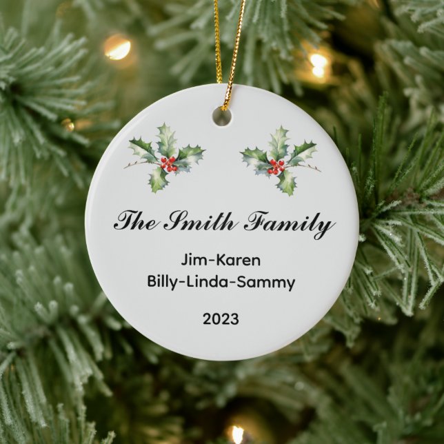 Personalisierter Weihnachtsstopp Keramik Ornament (Baum)