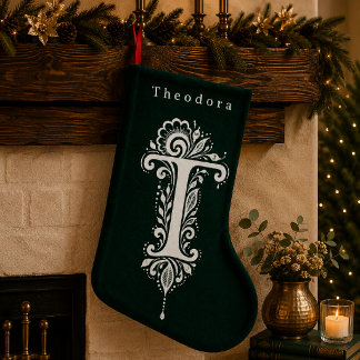 Personalisierter Weihnachtsstrumpf mit botanischem Kleiner Weihnachtsstrumpf