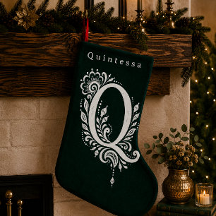 Personalisierter Weihnachtsstrumpf mit botanischem Kleiner Weihnachtsstrumpf