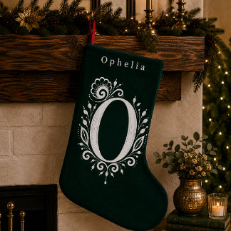 Personalisierter Weihnachtsstrumpf mit botanischem Kleiner Weihnachtsstrumpf