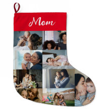 Personalisierter Weihnachtsstrumpf mit Foto-Collag