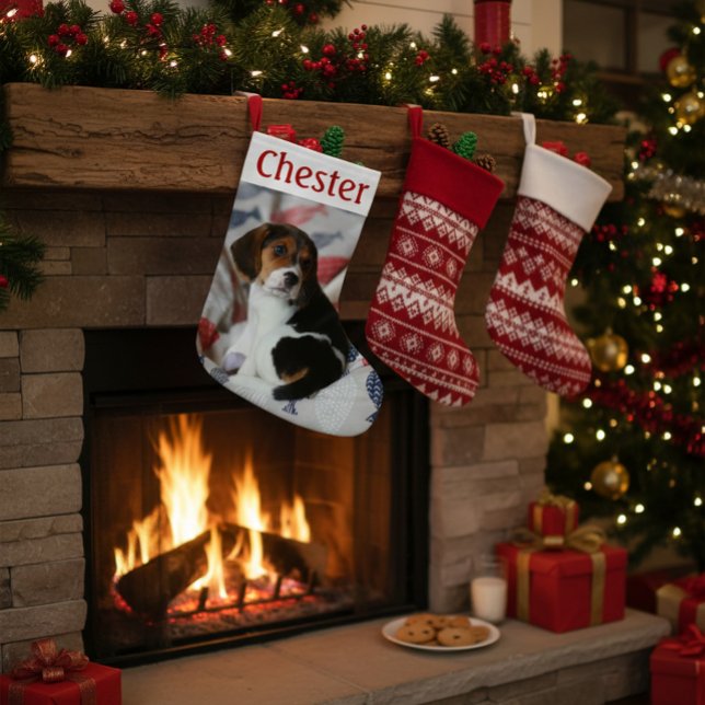 Personalisierter WeihnachtsStrumpf mit Foto für Ha Kleiner Weihnachtsstrumpf (Von Creator hochgeladen)