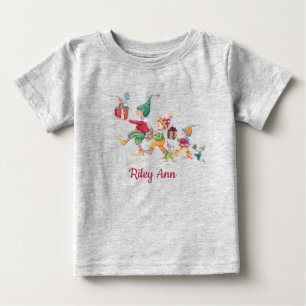 Personalisierter Weihnachtsurlaub Grau Baby T-shirt