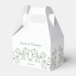 Personalisierter Weißer Blumenstraub Herzstück Gab Geschenkschachtel