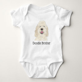 Personalisierter weißer Creme Golden Doodle Hund Baby Strampler