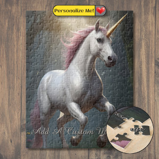 Personalisierter Weißer Einhornwald