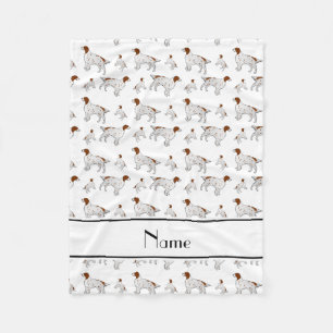 Personalisierter weißer englischer Namenssetzer Fleecedecke