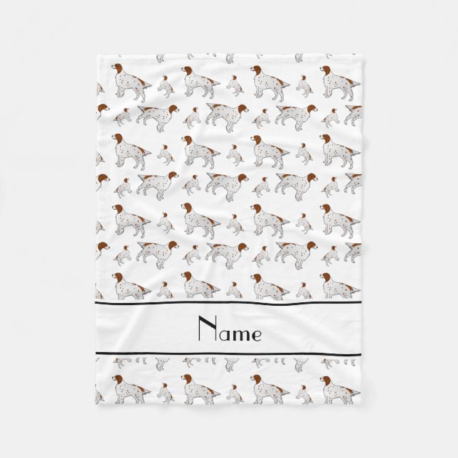 Personalisierter weißer englischer Namenssetzer Fleecedecke (Vorderseite)