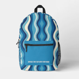 Personalisierter welliger Streifen-Rucksack Bedruckter Rucksack