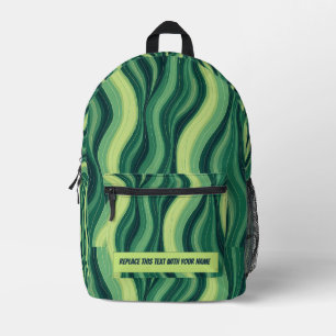 Personalisierter welliger Streifen-Rucksack Bedruckter Rucksack
