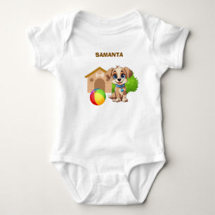 Personalisierter Welpen-Baby-Body Baby Strampler