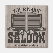 Personalisierter Western Rifle Guns Old Saloon Bar