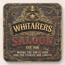 Personalisierter Western-Saloon Rustikaler Männerh