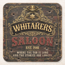 Personalisierter Western-Saloon Rustikaler Männerh