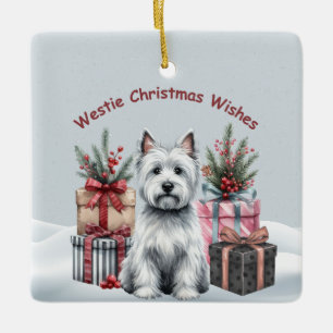 Personalisierter Westie mit Geschenken Ornament