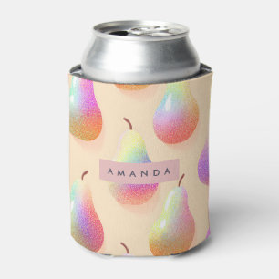Personalisierter Whimsical Regenbogen Birne Pastel Dosenkühler