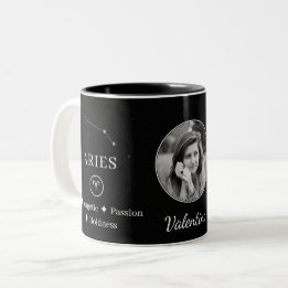 Personalisierter Widder-Zodiac-Konstellations-Kaff Zweifarbige Tasse