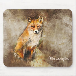 Personalisierter Wilder Fuchs in der Natur Mousepad