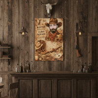 Personalisierter Wilder Westen Gesuchter Cowboy