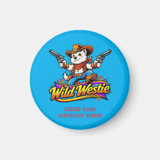 Personalisierter Wilder Westie-Cowboy-Hund Magnet