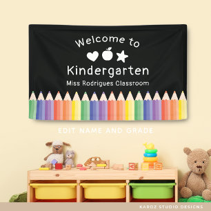 Personalisierter Willkommen zurück zum Kindergarte Banner