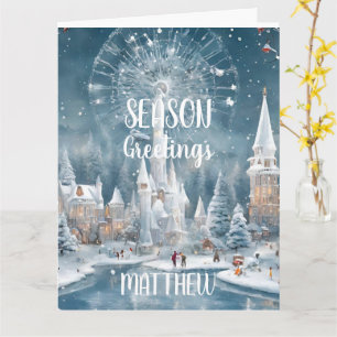 personalisierter Winter in Wunderland Weihnachten Karte