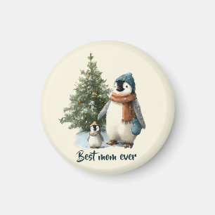Personalisierter Winter-Pinguin „Beste Mutter alle Magnet