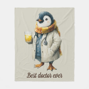 Personalisierter Winter-Pinguin „Bester Arzt aller Fleecedecke