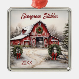 Personalisierter Winter Rustikale Weihnachten Ornament Aus Metall