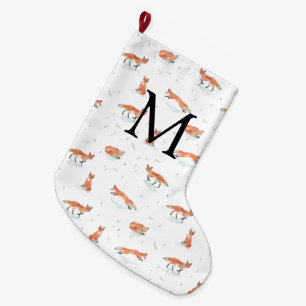 Personalisierter WinterFox Großer Weihnachtsstrumpf