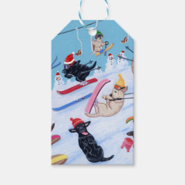 Personalisierter Winterspass Weihnachts-Skifahrer  Geschenkanhänger