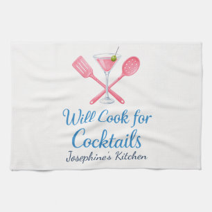 Personalisierter Wird Cocktails kochen Lustig Eleg Geschirrtuch