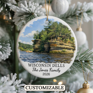 Personalisierter Wisconsin Dells Weihnachtsschmuck