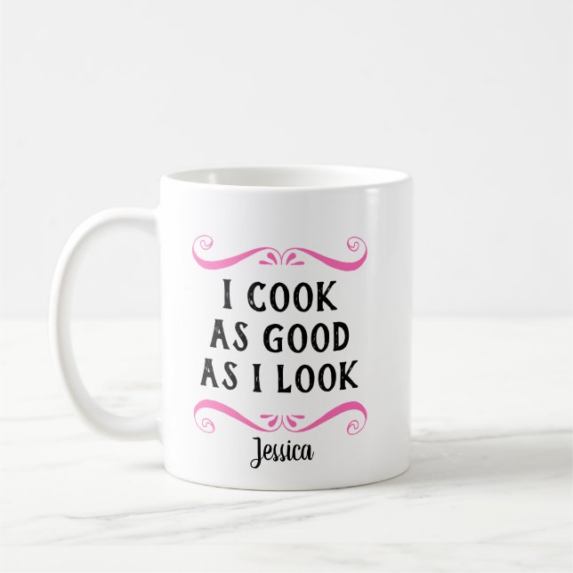 Personalisierter Witzig koche ich so gut, wie ich  Kaffeetasse (Links)