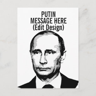 PERSONALISIERTER WLADIMIR PUTIN POSTKARTE